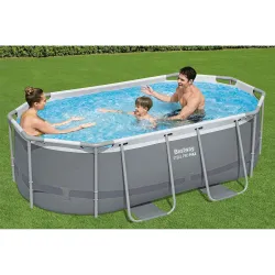 Durable PVC material for the 305 x 200 x 84 cm garden frame pool, great for summer use