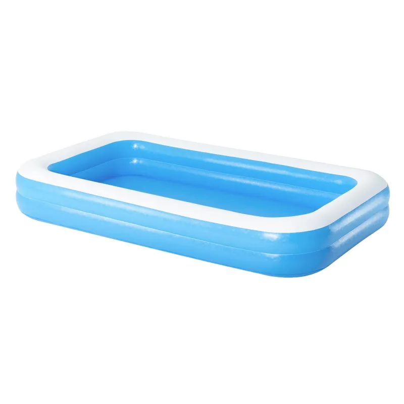 Blue family inflatable pool, great for garden use
