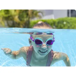 Turquoise children's swimming goggles, perfect for pool fun