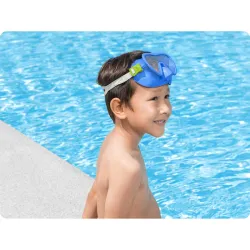 Stylish blue swimming mask, great for pool and beach activities