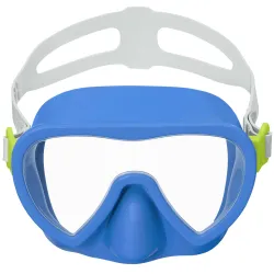 Blue swimming mask with comfortable fit, perfect for kids and beginners