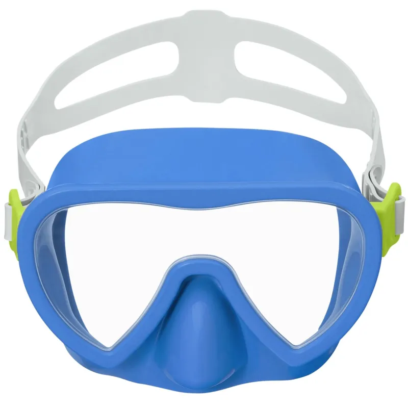 Blue swimming mask with comfortable fit, perfect for kids and beginners