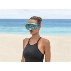 Trendy turquoise swimming mask, comfortable fit for aquatic fun