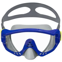 Comfortable blue swimming mask, great for kids and water fun