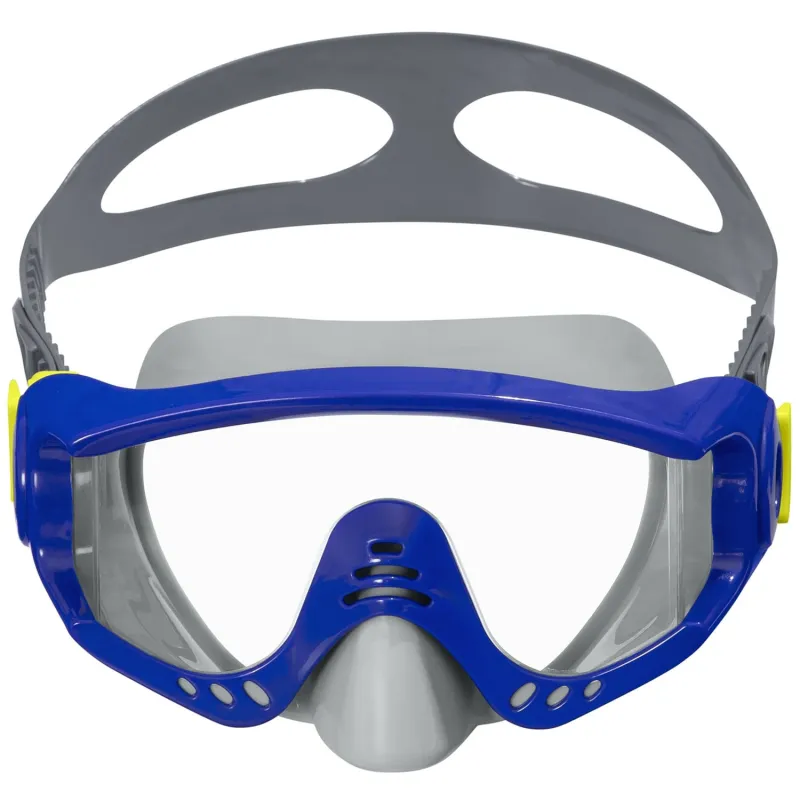 Comfortable blue swimming mask, great for kids and water fun