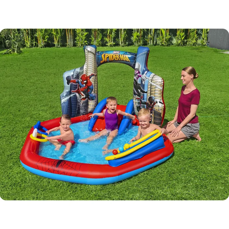 Colorful Spider-Man playground, perfect for kids' outdoor activities