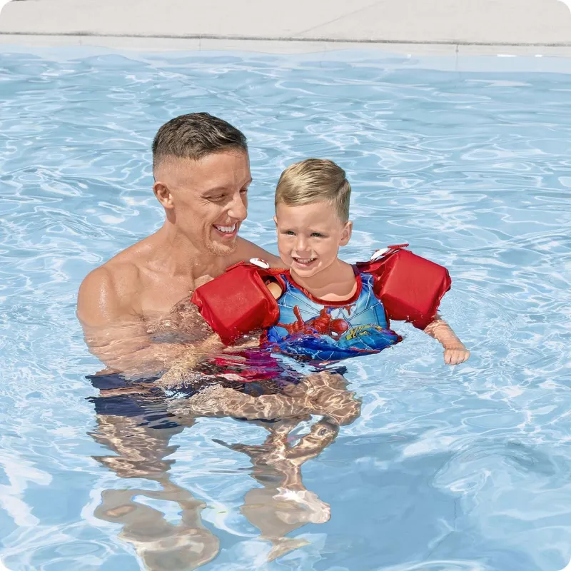 Spider-Man swimming trainer vest 98795, comfortable material, safe for kids