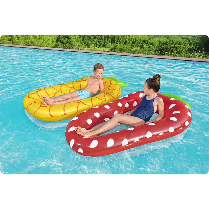 Bestway 43644 inflatable strawberry mattress for fun in the garden or pool