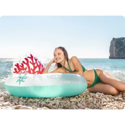 Brightly coloured swim ring, perfect for summer fun in the pool