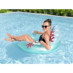 Swim ring with backrest, perfect for garden or beach fun