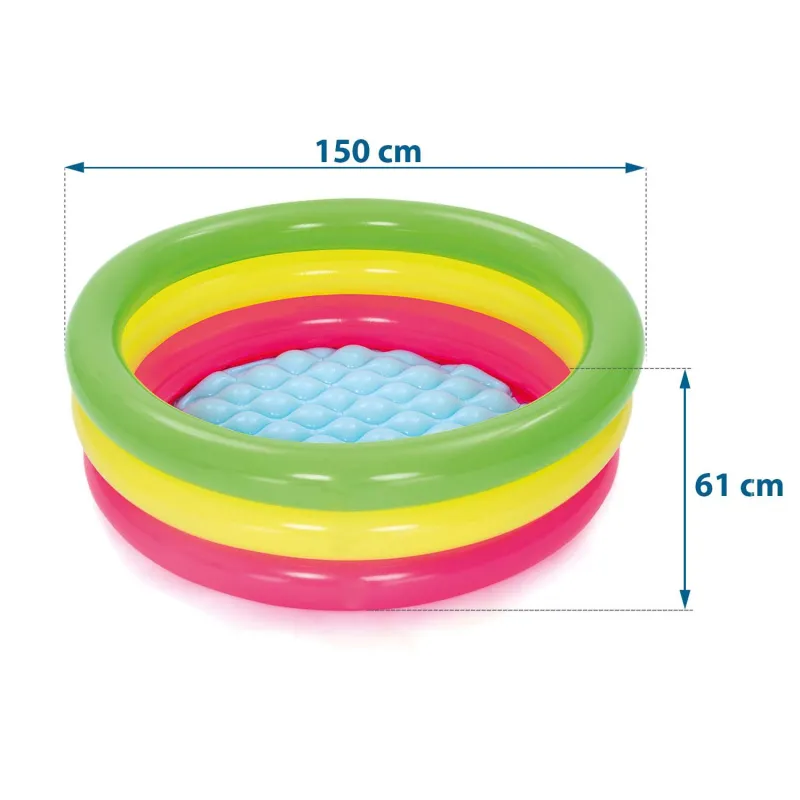 Easy to store inflatable pool 70 x 24 cm after use, convenient for families