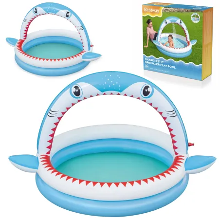 Inflatable pool with sprinkler 163 x 127 x 92 cm, perfect for summer fun in the garden