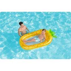 Colorful inflatable pineapple mattress for swimming, great for the pool