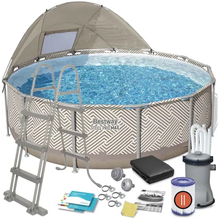 Garden frame pool 396 x 107 cm 11in1, perfect for outdoor relaxation, durable design