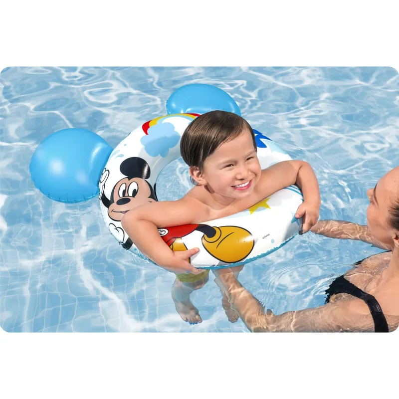Colorful Mickey swimming ring, 76 cm, safe for kids in water