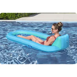Durable inflatable swimming airbed, resistant to wear for long-lasting use