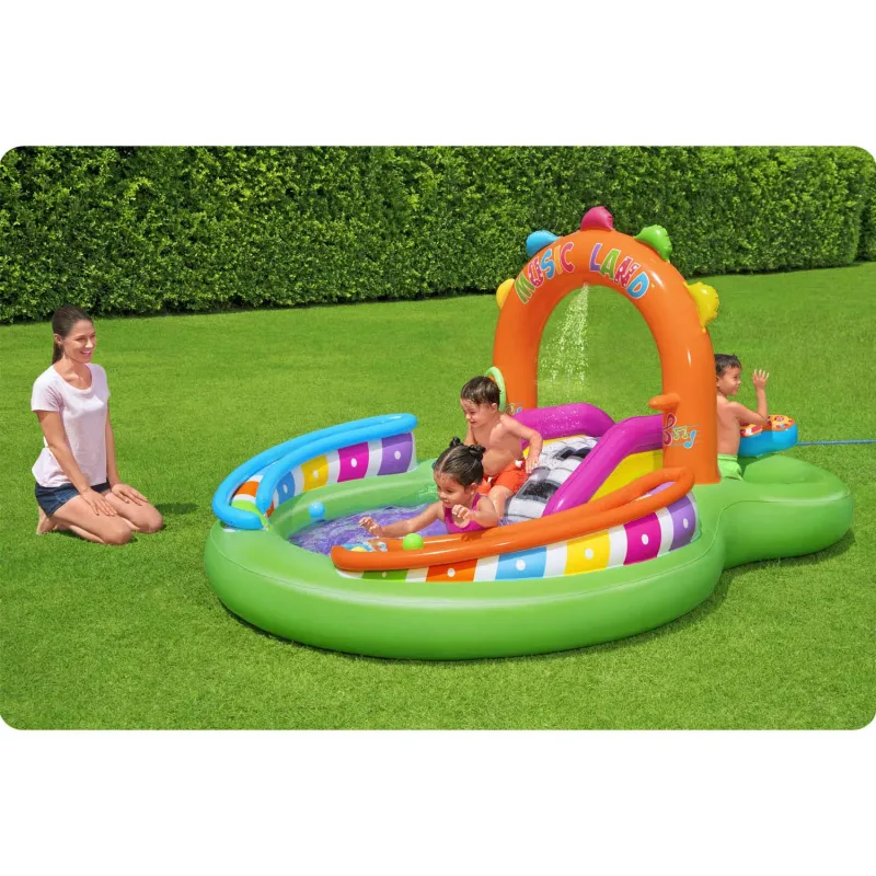 Perfect inflatable playground for garden Sing 'N splash 295 x 190 x 137 cm for kids