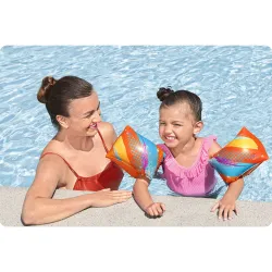 Blue swimming armbands, great for kids in the water