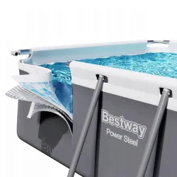 Garden pool frame 404 x 201 x 100 cm 18in1, easy to assemble for family fun