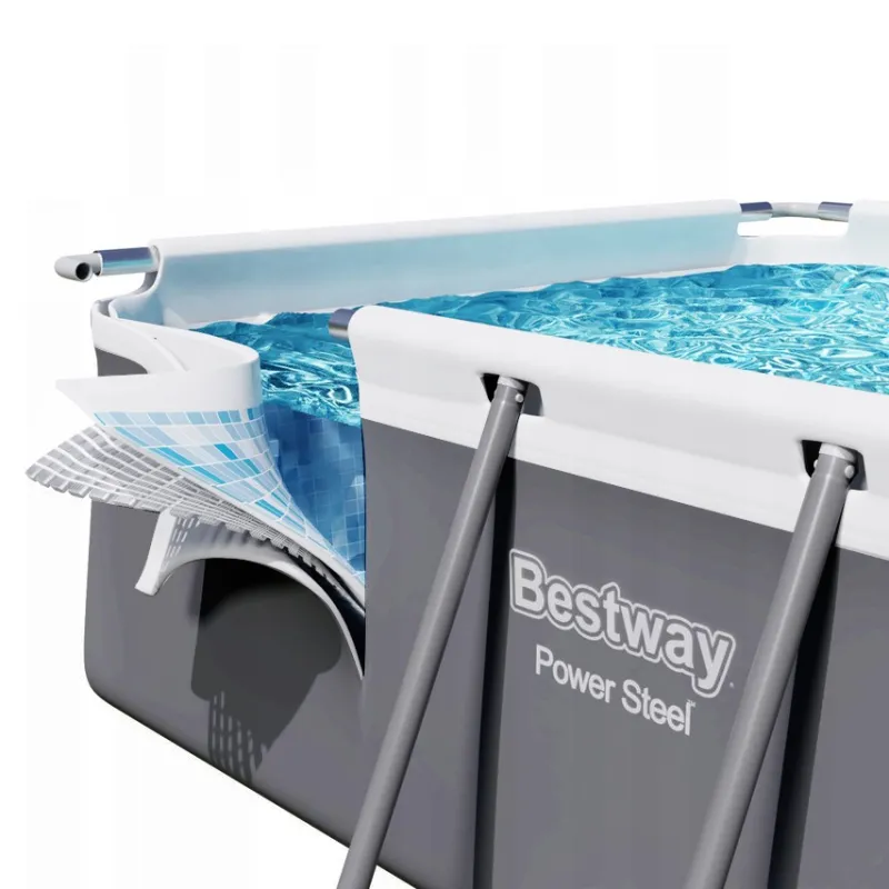 Garden pool frame 404 x 201 x 100 cm 18in1, easy to assemble for family fun