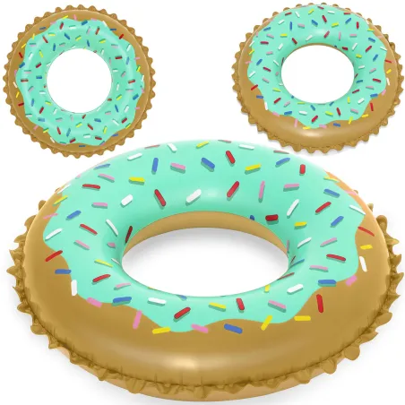 Donut swimming ring 91 cm, vibrant colors, perfect for the beach