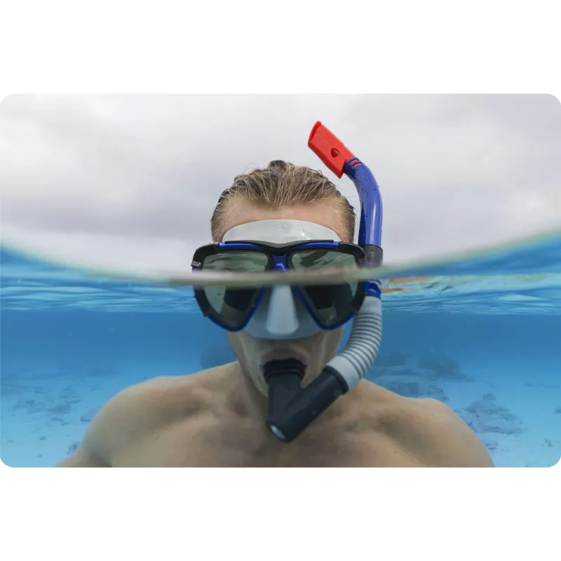 Snorkeling set in blue, great for exploring the underwater world
