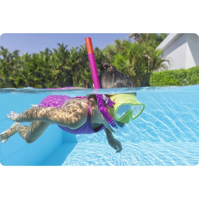 Intense yellow diving set, excellent for beach activities and fun