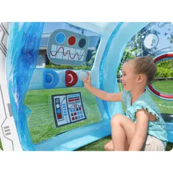 Space station inflatable play center, perfect for outdoor fun
