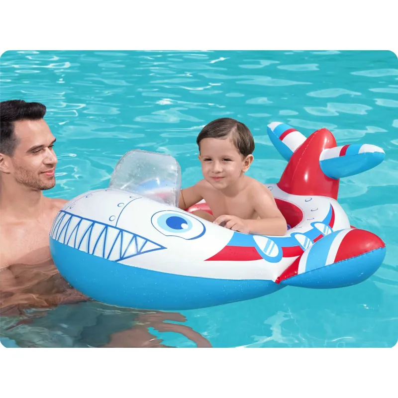 Blue beach float, perfect for relaxing in the water during summer