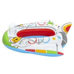 Inflatable spaceship for water, great for beach fun and pool days