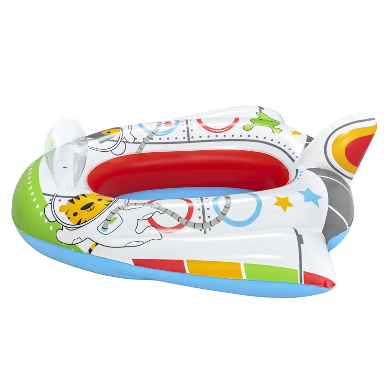 Inflatable spaceship for water, great for beach fun and pool days