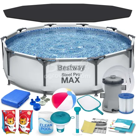Bestway 56408 garden frame pool 305 x 76 cm 17-in-1, durable for outdoor use