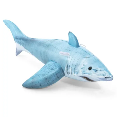 Shark-shaped inflatable airbed 183 x 102 cm Bestway 41405, perfect for beach fun