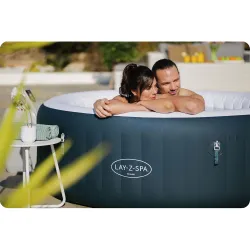 Inflatable Lay-Z Miami SPA made of green material, comfortable and relaxing