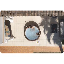 Brown inflatable SPA Lay-Z Bali, perfect for the garden or terrace