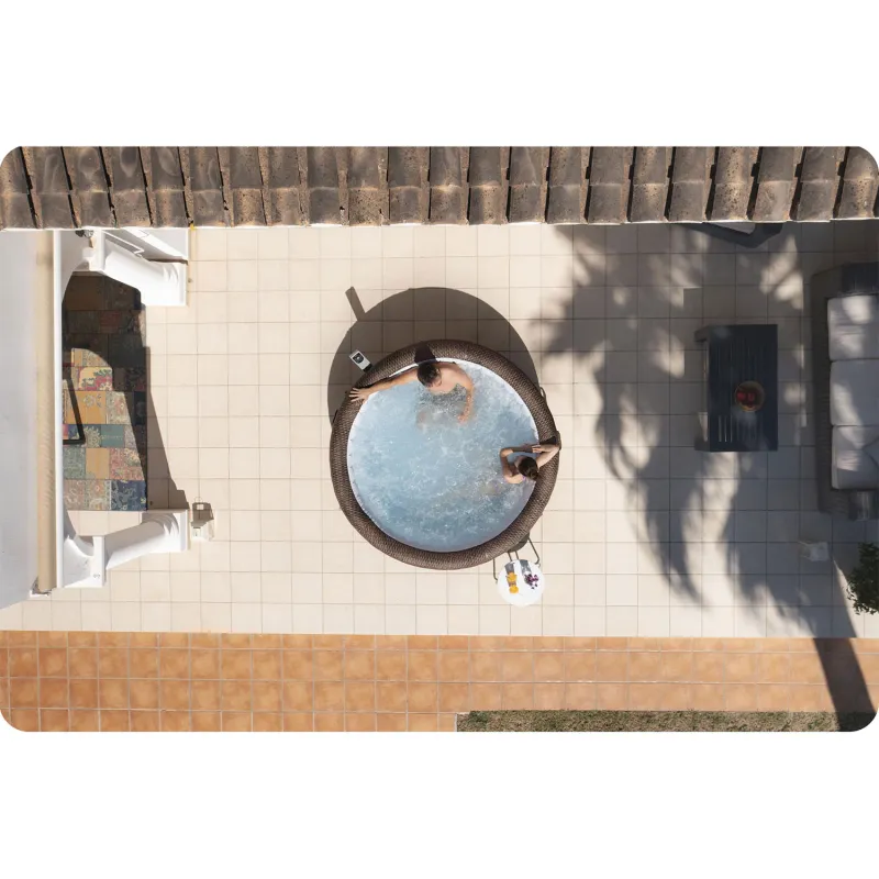 Brown inflatable SPA Lay-Z Bali, perfect for the garden or terrace