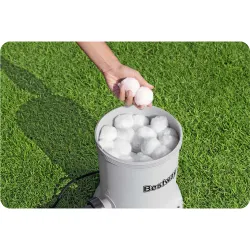High-quality Bestway 58870 filter pump with filter balls for pool use