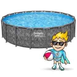 Stylish 549 x 132 cm frame pool, great for outdoor relaxation