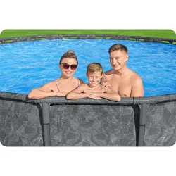 Family-friendly 549 x 132 cm frame pool for fun summer days