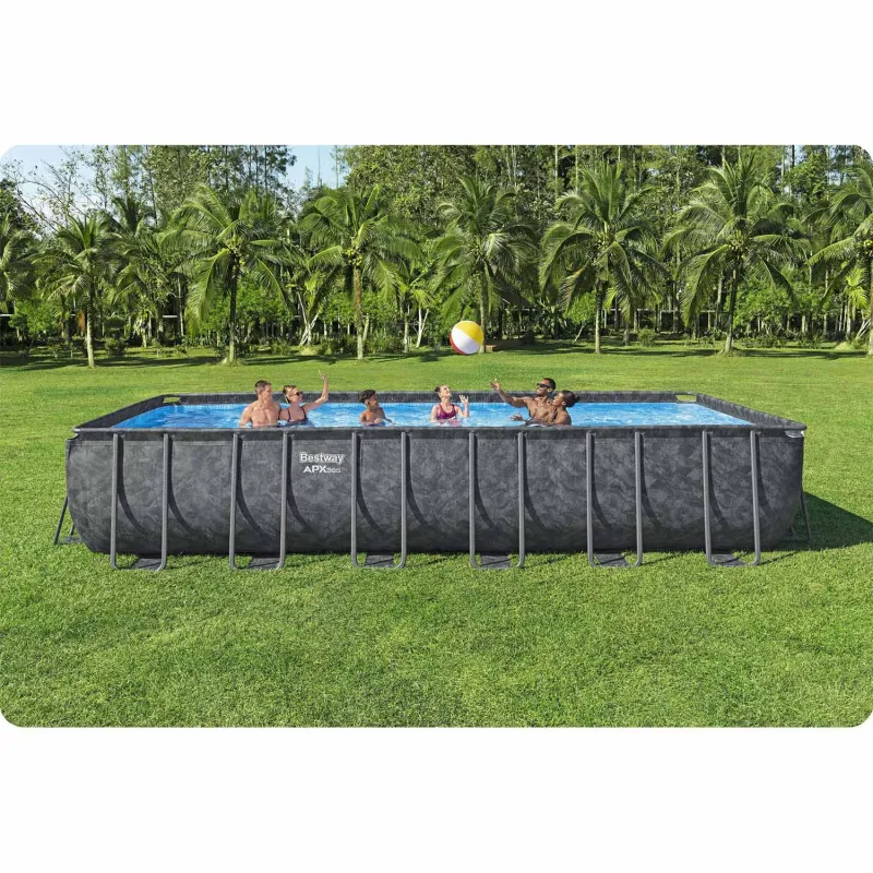 Blue garden frame pool, perfect for summer relaxation and family fun