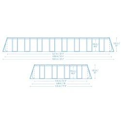 Bestway 561KJ Garden Frame Pool 956 x 488 x 132 cm 11in1, great for hot summer days