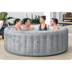 Stylish inflatable Lay-Z Bali Grey SPA for 6, perfect for relaxation