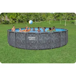 Family-friendly 610x132 cm frame pool, perfect for garden fun
