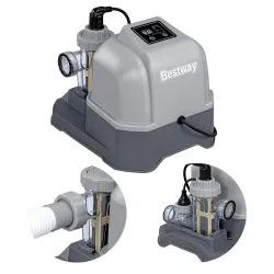 Garden pool chlorine generator, saves time and energy