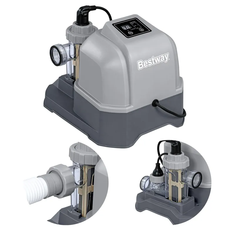 Garden pool chlorine generator, saves time and energy