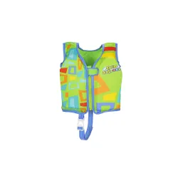 Stylish green swim vest for young swimmers, perfect for learning to swim