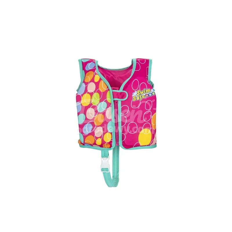 Stylish pink swimming vest S/M, perfect for children learning to swim