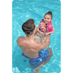 Pink swimming vest for children, S/M, safe and comfortable