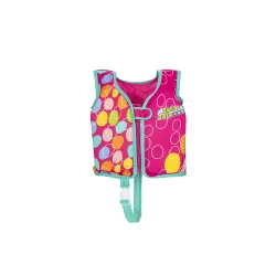 Stylish pink swimming vest for kids, perfect for summer fun