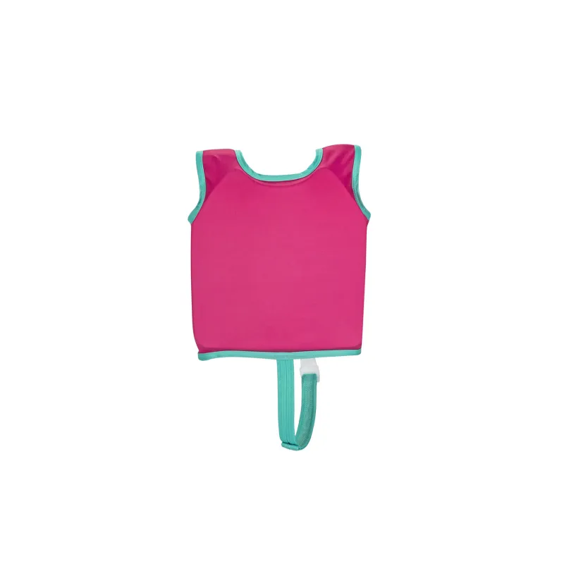 Lightweight pink swimming vest for children, designed for comfort